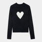 Cute Heart Knit Sweater  – Soft Winter Pullover