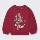 Girls Dance Print Sweatshirt – Maroon
