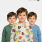 Pack Of 3 Boys Sweatshirt– Green, Blue & Beige Truck Print
