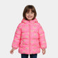 Girls Pink Rainbow Puffer Jacket with Soft Inner Lining