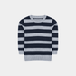 Boys Knitted Sweater – Grey with Blue Lining - KIDKO