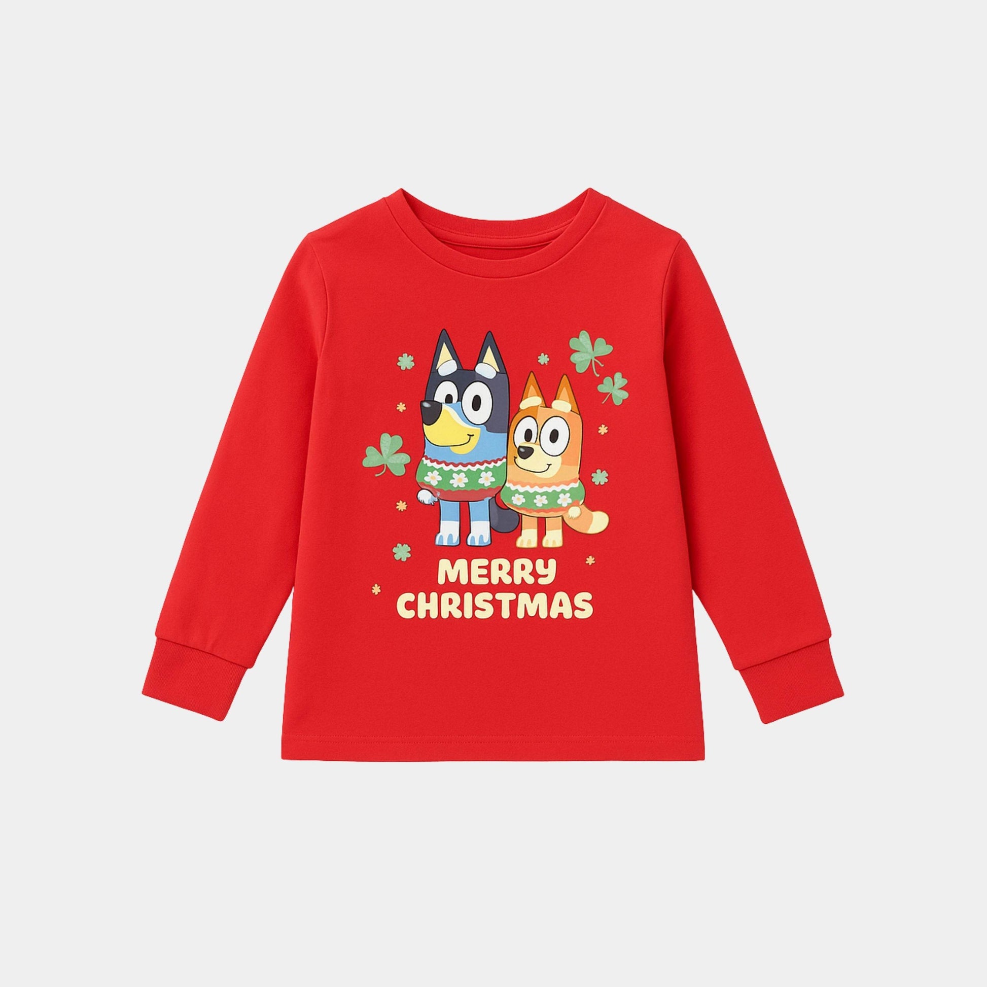 Boys Full Sleeve Bluey Shirt – Bright Red Graphic - KIDKO