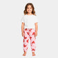 Girls Strawberry Print Pink Cotton Joggers