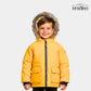 Boys Yellow Puffer Jacket with Fur Hood