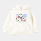 Girls Cream  Floral Print Hoodie - Soft & Warmy