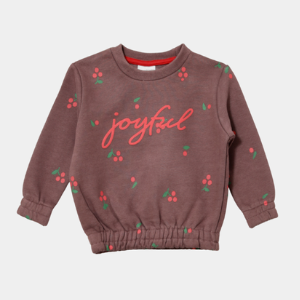 Girls Joyful Printed Tracksuit – Plum