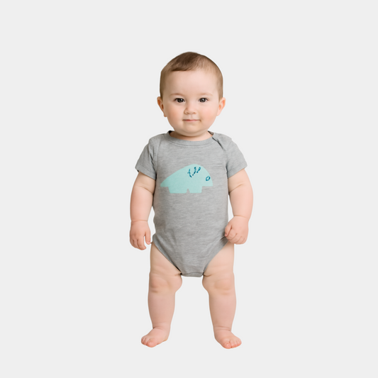 Baby Organic Cotton Bodysuit – Gray