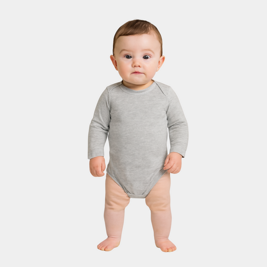 Baby Organic Cotton Bodysuit –  Gray
