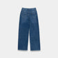Girls High-Waist Wide-Leg Jeans - Dark Blue - KIDKO