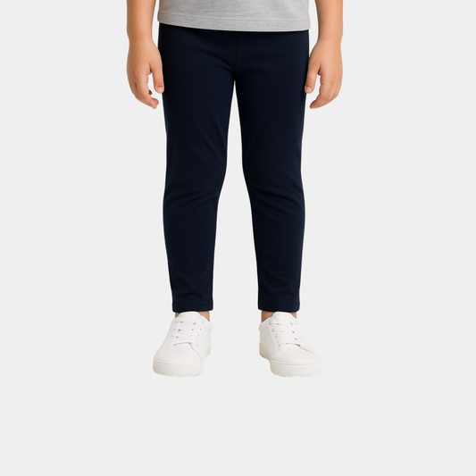 Baby Girls Cotton Trousers - Navy Blue Color