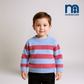 Boys Knit Sweater – Sky Blue with Red Lining