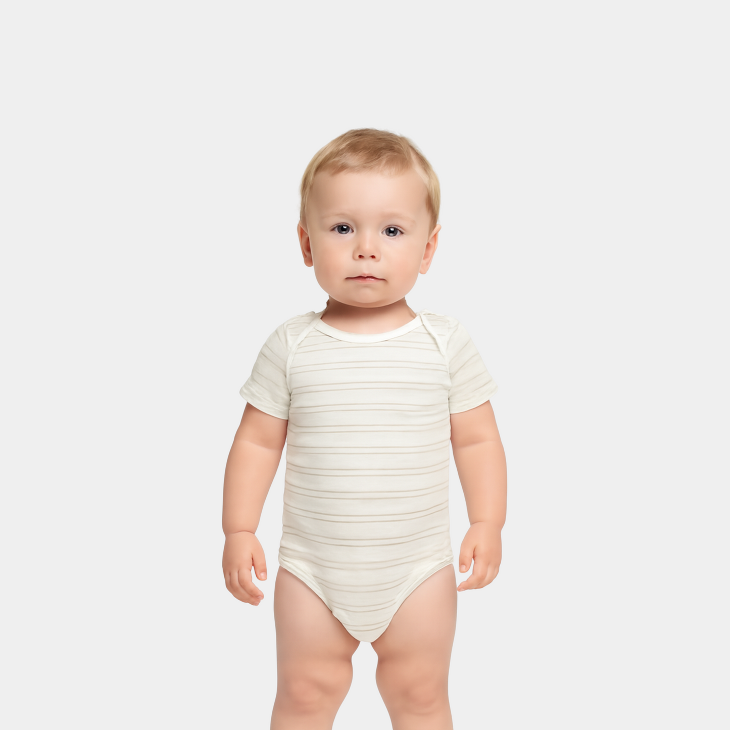 Baby Organic Cotton Bodysuit – Horizontal Stripe