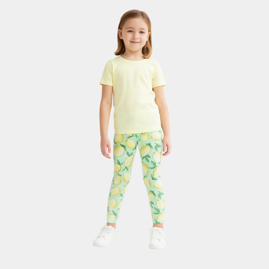 Girls Printed Capri Tights- mango Print