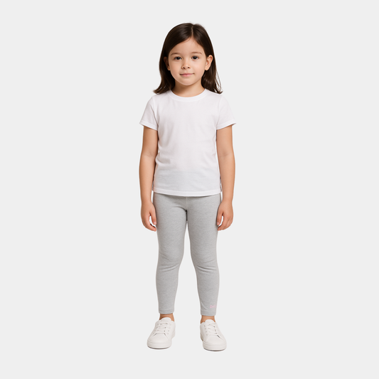 Girls Solid Tights - Light Gray Color