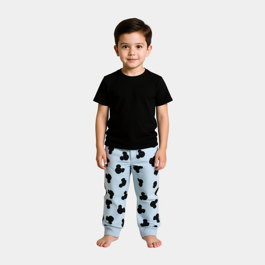 Boys Mickey Mouse Face Trouser – Sky Blue