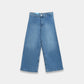 Girls Straight-Fit Denim Jeans - Marine Blue Color - KIDKO