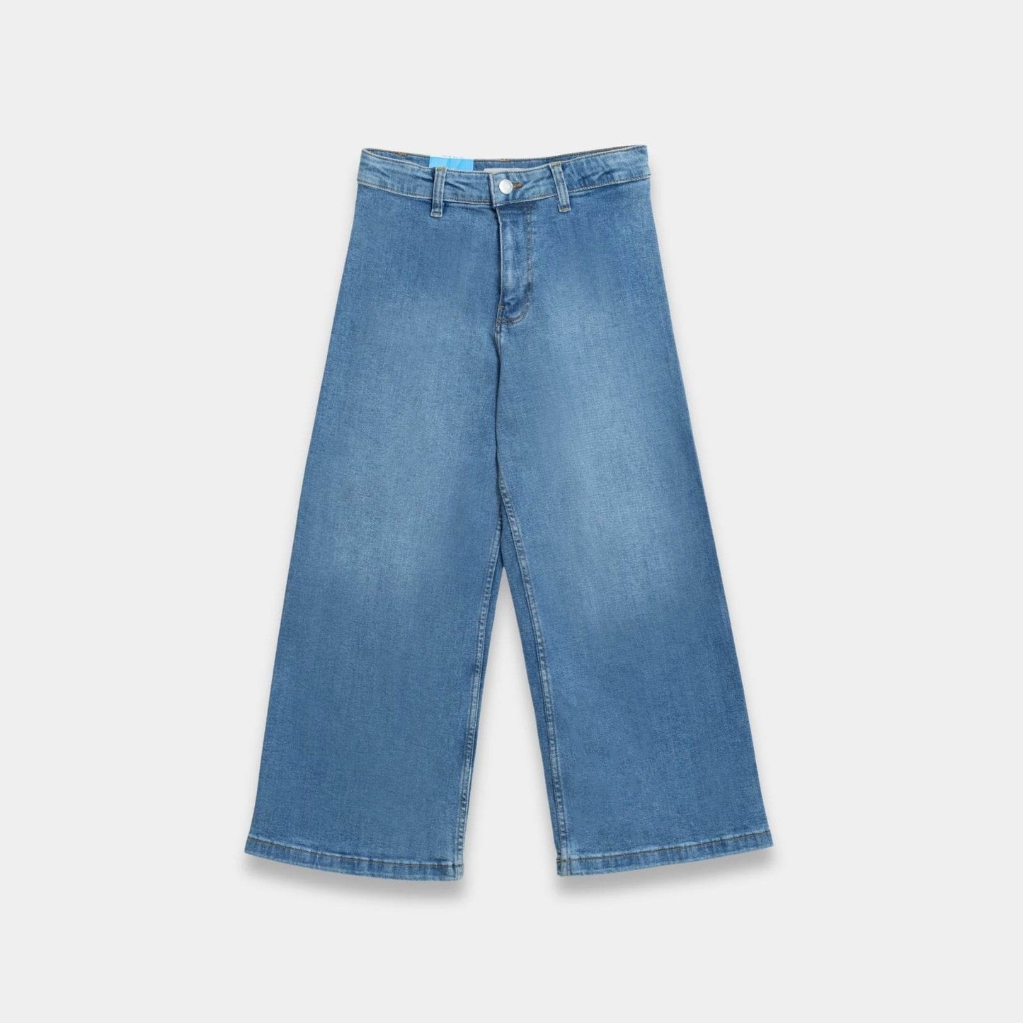 Girls Straight-Fit Denim Jeans - Marine Blue Color - KIDKO