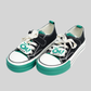 Kids Black & Green Canvas Sneakers – Trendy Casual Everyday Shoes