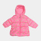 Girls Pink Rainbow Puffer Jacket with Soft Inner Lining