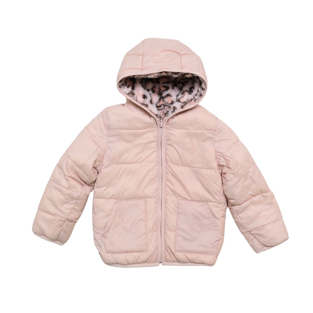 Girls Reversible Faux Fur Winter Jacket