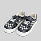 Kids Black & White Checkered Sneakers – Stylish Casual Everyday Shoes