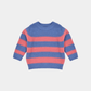 Boys Knitted Cotton Sweater – Blue and Peach - KIDKO