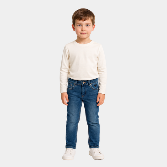 Boys Slim Denim Jeans - Dark Blue