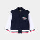 Boys Bomber Jacket – Navy & Beige Color