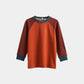 Boys Cotton T-Shirt – Maroon & Dark Orange