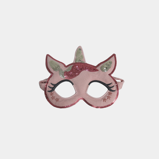 Girls’ Unicorn Party Mask – Pink Glitter Design