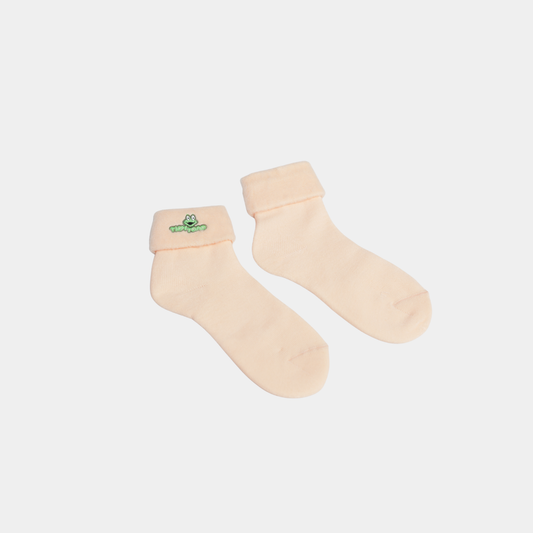 Kids Peach Woolen Winter Socks – Soft & Warm