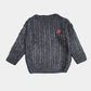 Boys Embroidered Logo Sweater - Charcoal Grey