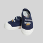 Kids Navy Blue Canvas Slip-On Sneakers – Easy Velcro Everyday Shoes