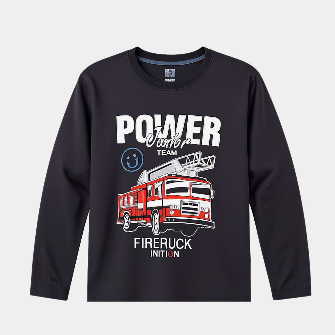 Boys Full Sleeve T-Shirt - Power Truck Ptint