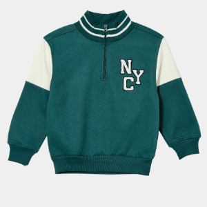 Boys Green NYC Quarter-Zip Sweatshirt