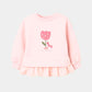 Girls Brushed Sweatshirt – Light Pink Flower & Ant Print