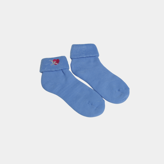 Kids Sky Blue Woolen Winter Socks – Soft & Warm