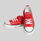 Kids Red Canvas Sneakers with Velcro Strap
