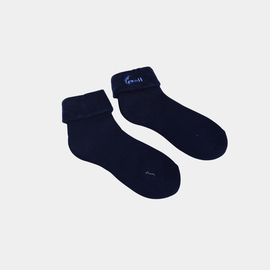Kids Navy Blue Woolen Winter Socks – Soft & Warm