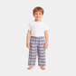 Boys Checkered Cotton Trouser- Light Purple