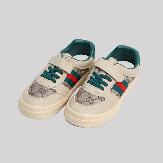 Kids Beige Casual Sneakers with Velcro – Premium Everyday Shoes