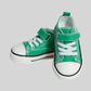 Kids Green Canvas Sneakers – Comfortable Casual Everyday Shoes