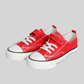 Kids Red Canvas Sneakers with Velcro Strap