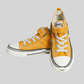 Kids Mustard Yellow High-Top Canvas Sneakers – Velcro & Lace Style