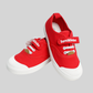 Kids Red Canvas Sneakers – Stylish Casual Everyday Shoes