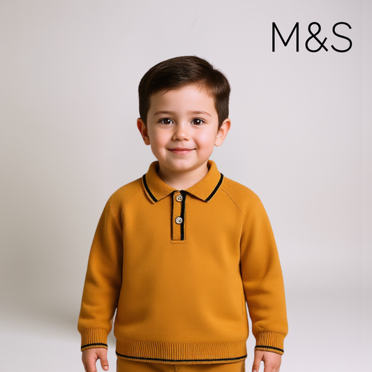 Boy Polo sweater – Orange Color