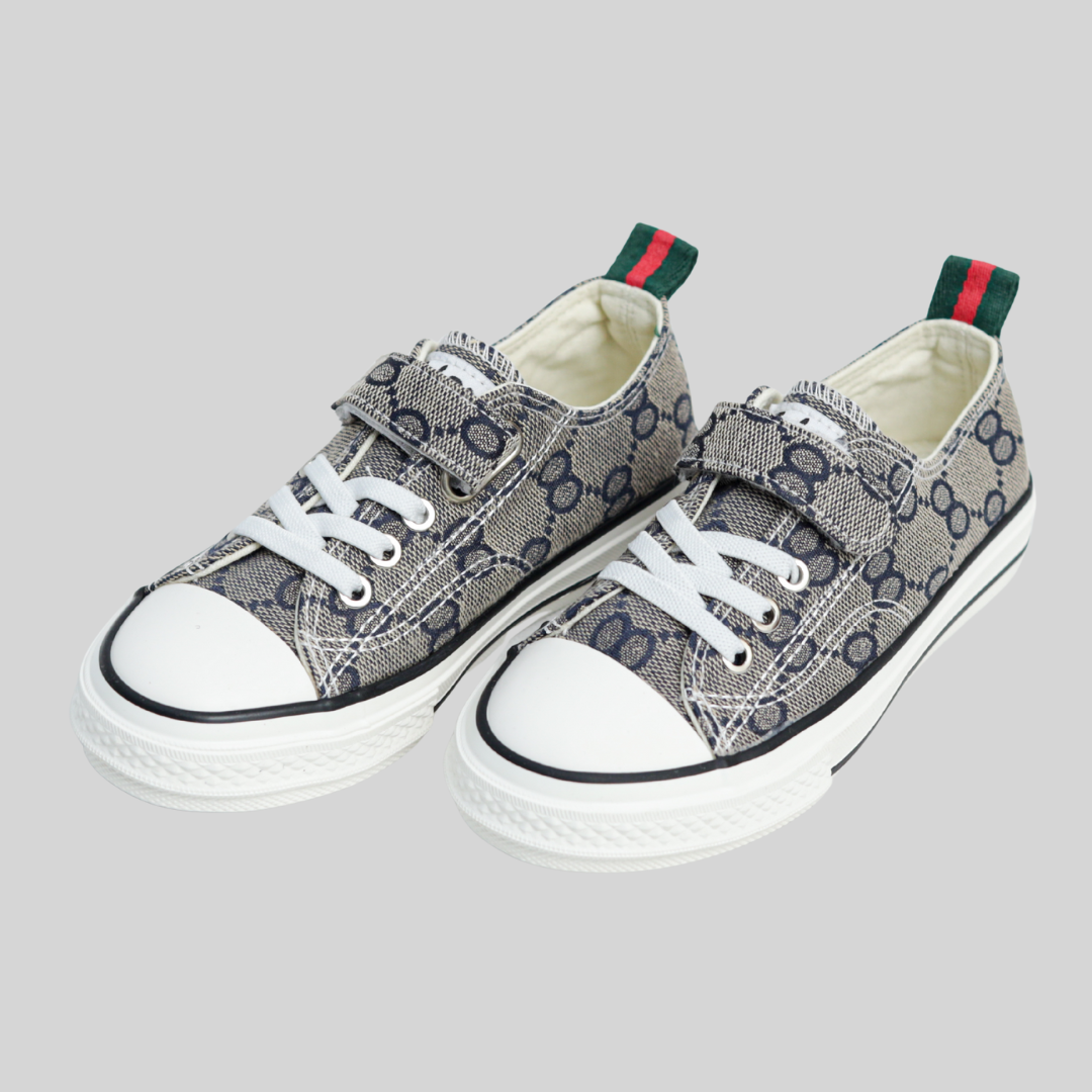 Kids Printed Canvas Sneakers – Trendy Casual Everyday Shoes
