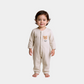 Baby Sleepsuit – Pink‑Shaded Off‑White with Bear Design