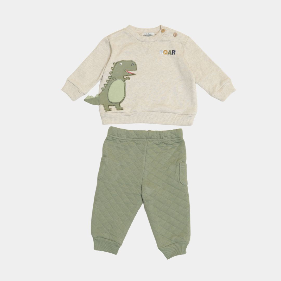 Baby Boy 2-Piece Crewneck Set - Dinasour Print