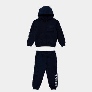 Boys Navy Hoodie & Jogger Tracksuit Set (2-Piece)